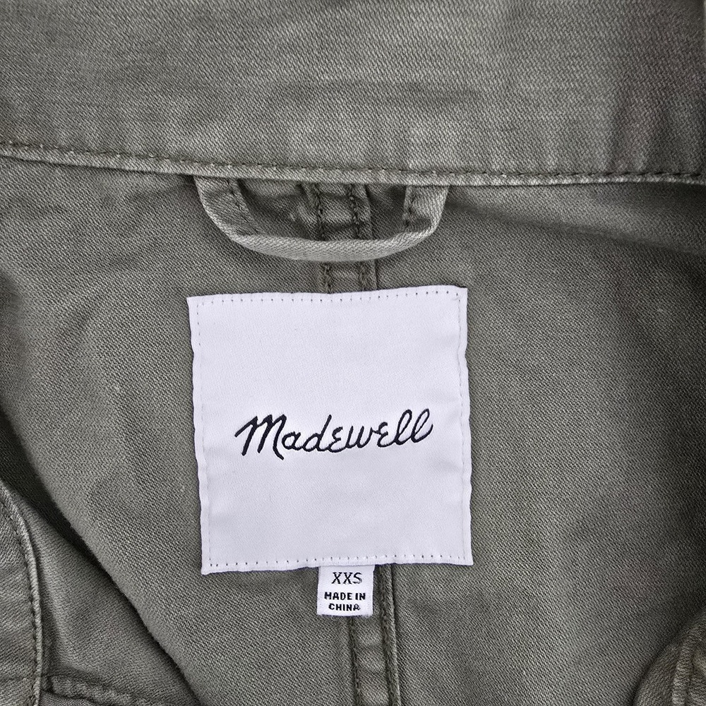 Madewell Jacket Womens XXS Olive Green Utility Field Military Anorak Zip Pockets - Picture 3 of 10